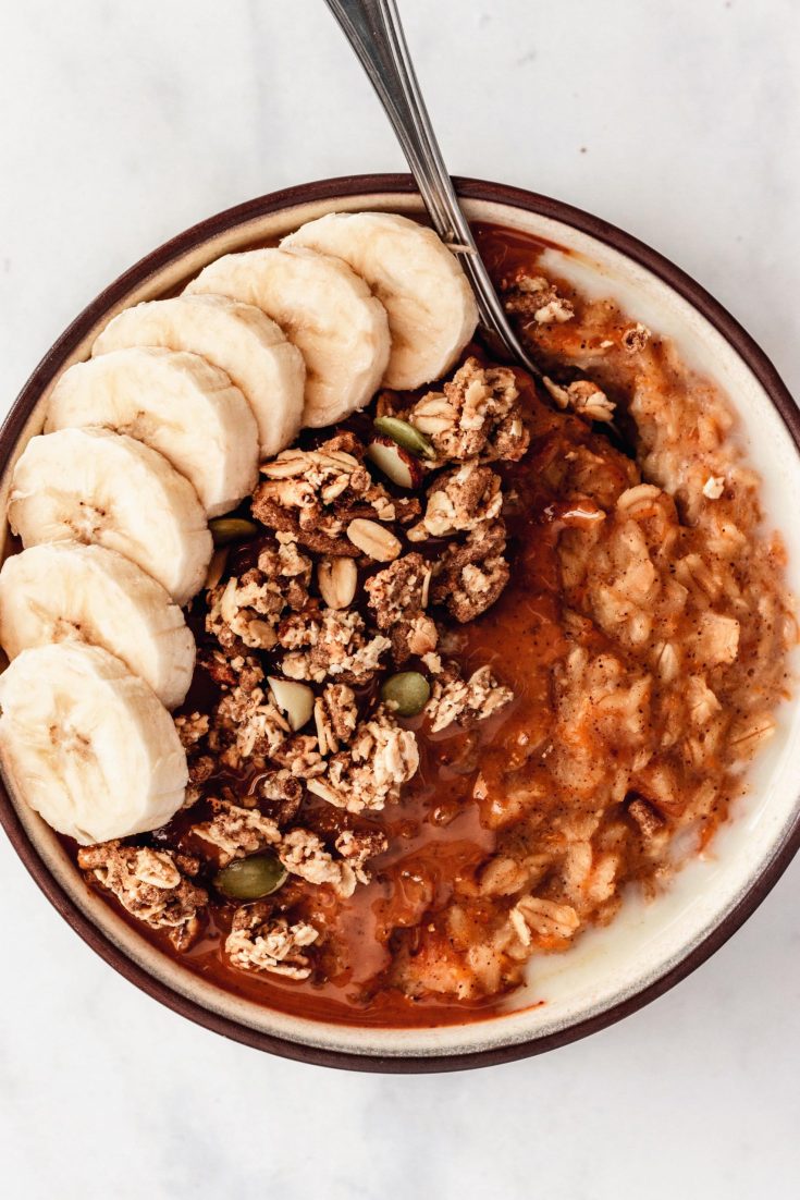 Healthy Pumpkin Pie Oatmeal Recipe Vegan 1