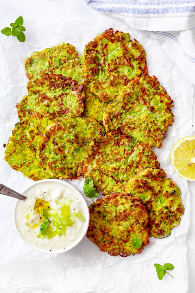 crispy fried zucchini fritters recipe