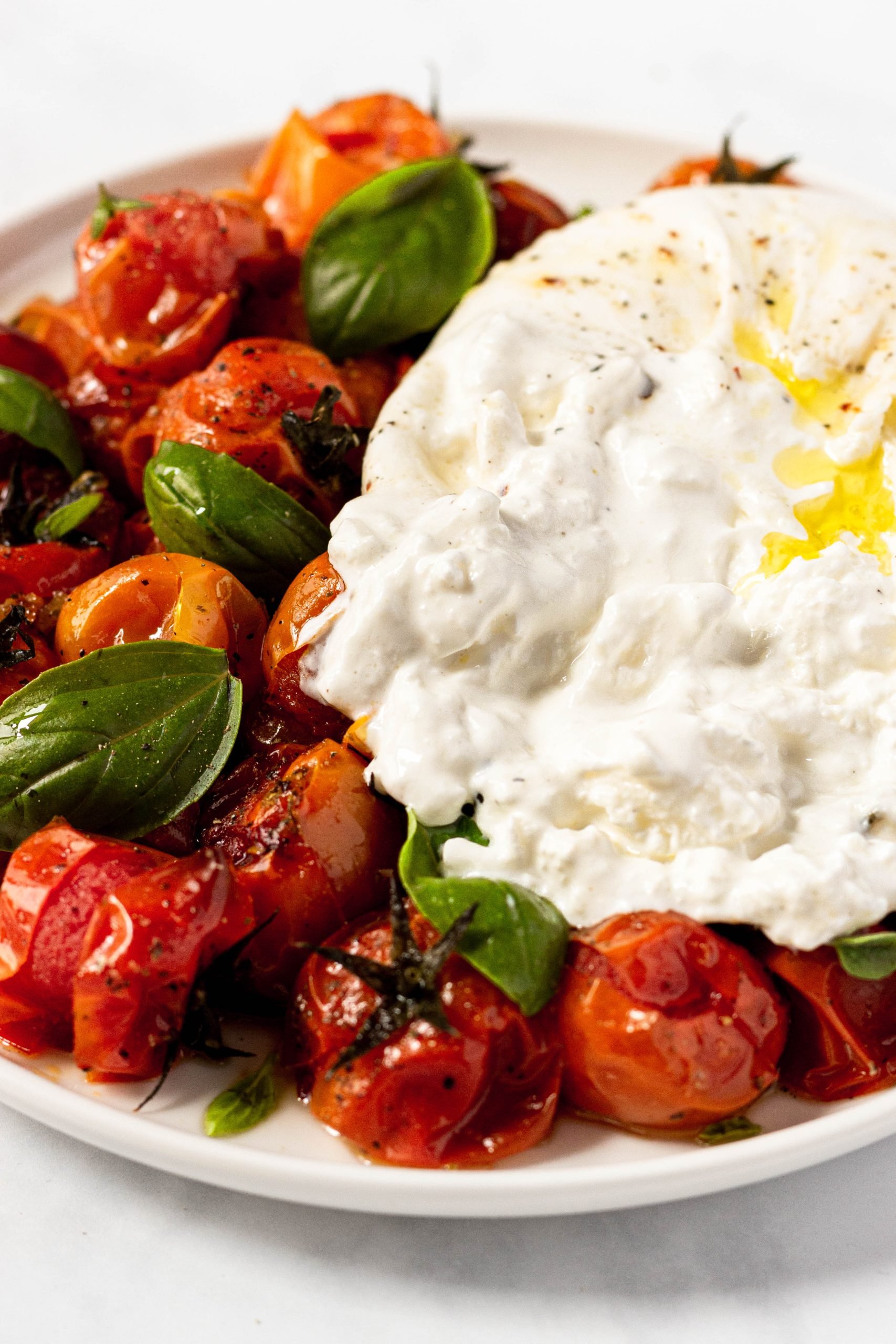 roasted tomato burrata salad