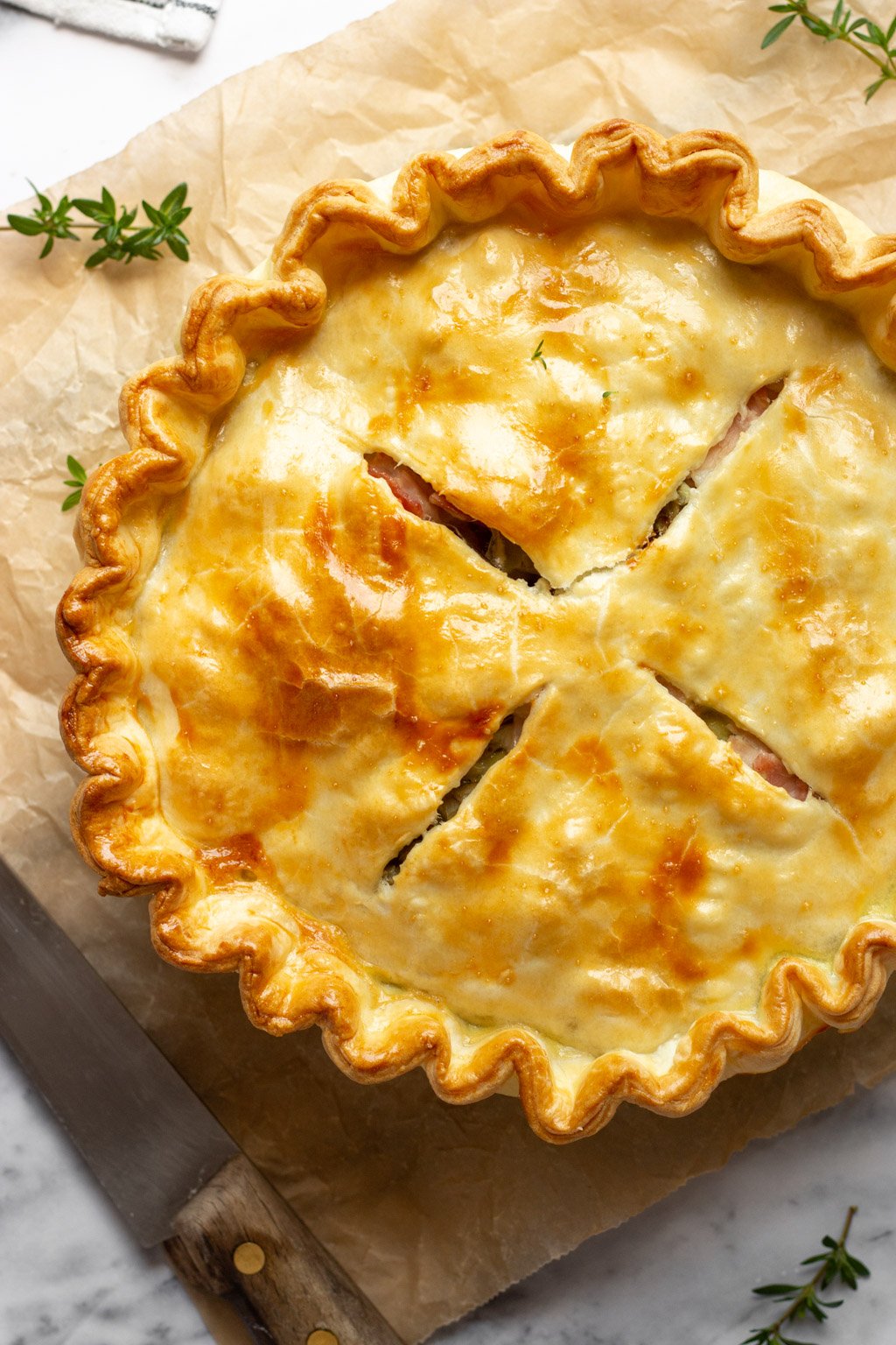 artichoke pie with ham