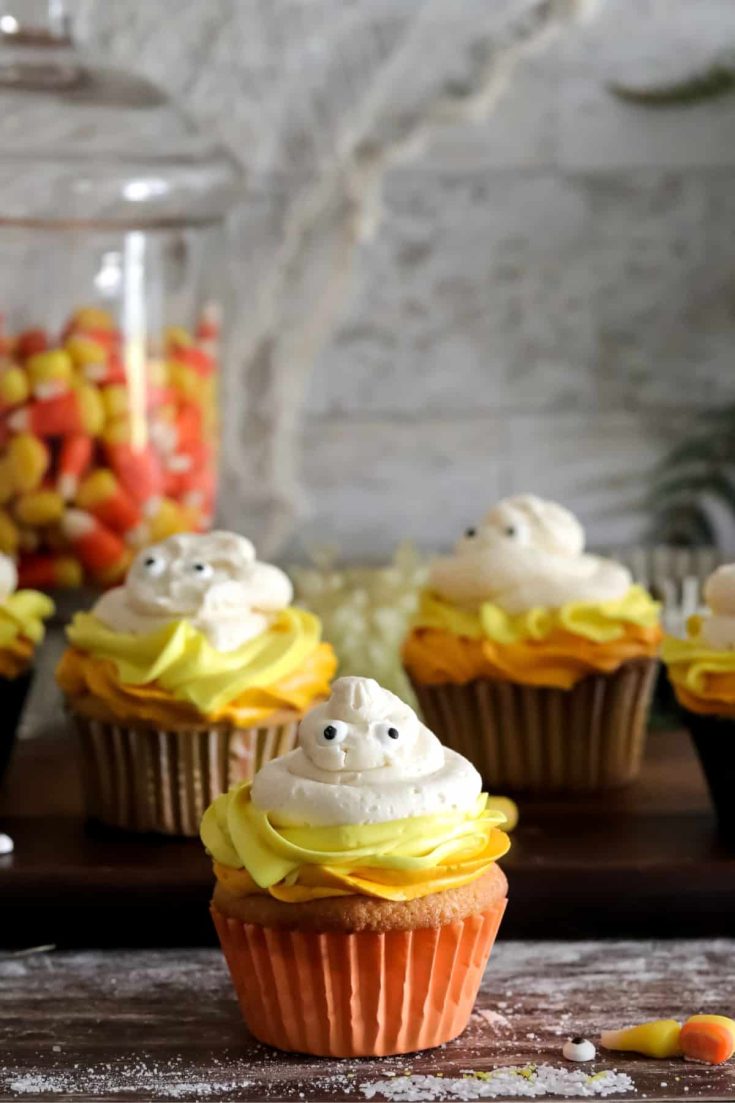 candy corn cupcakes