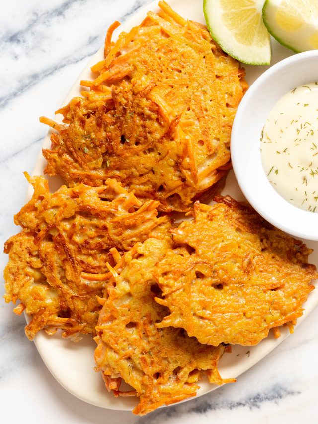 carrot fritters with ranch