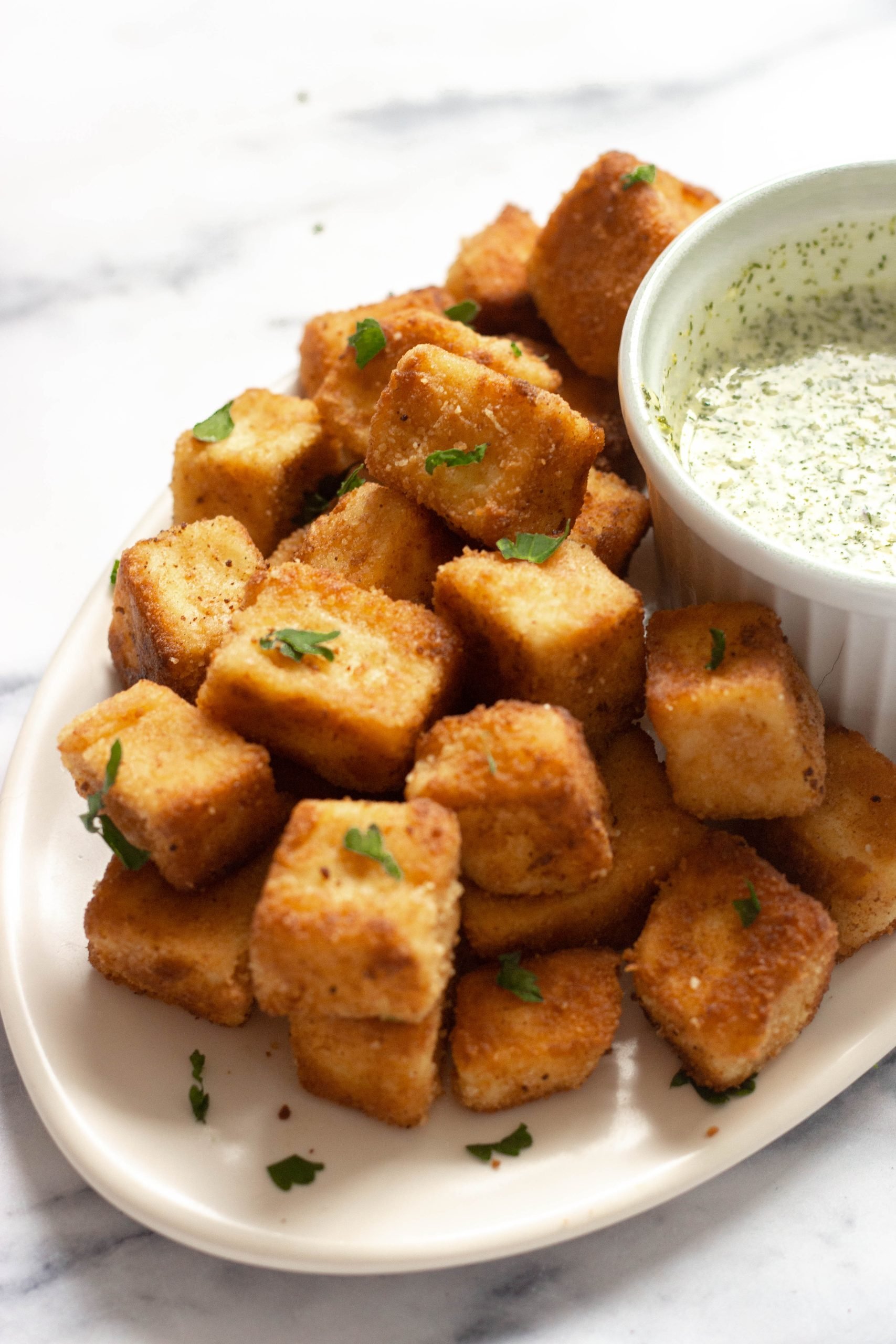 fried halloumi bites