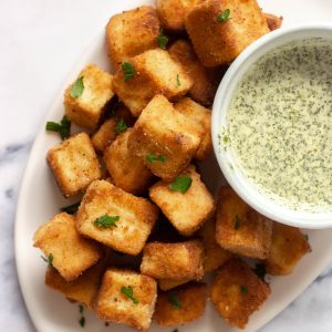 fried halloumi bites