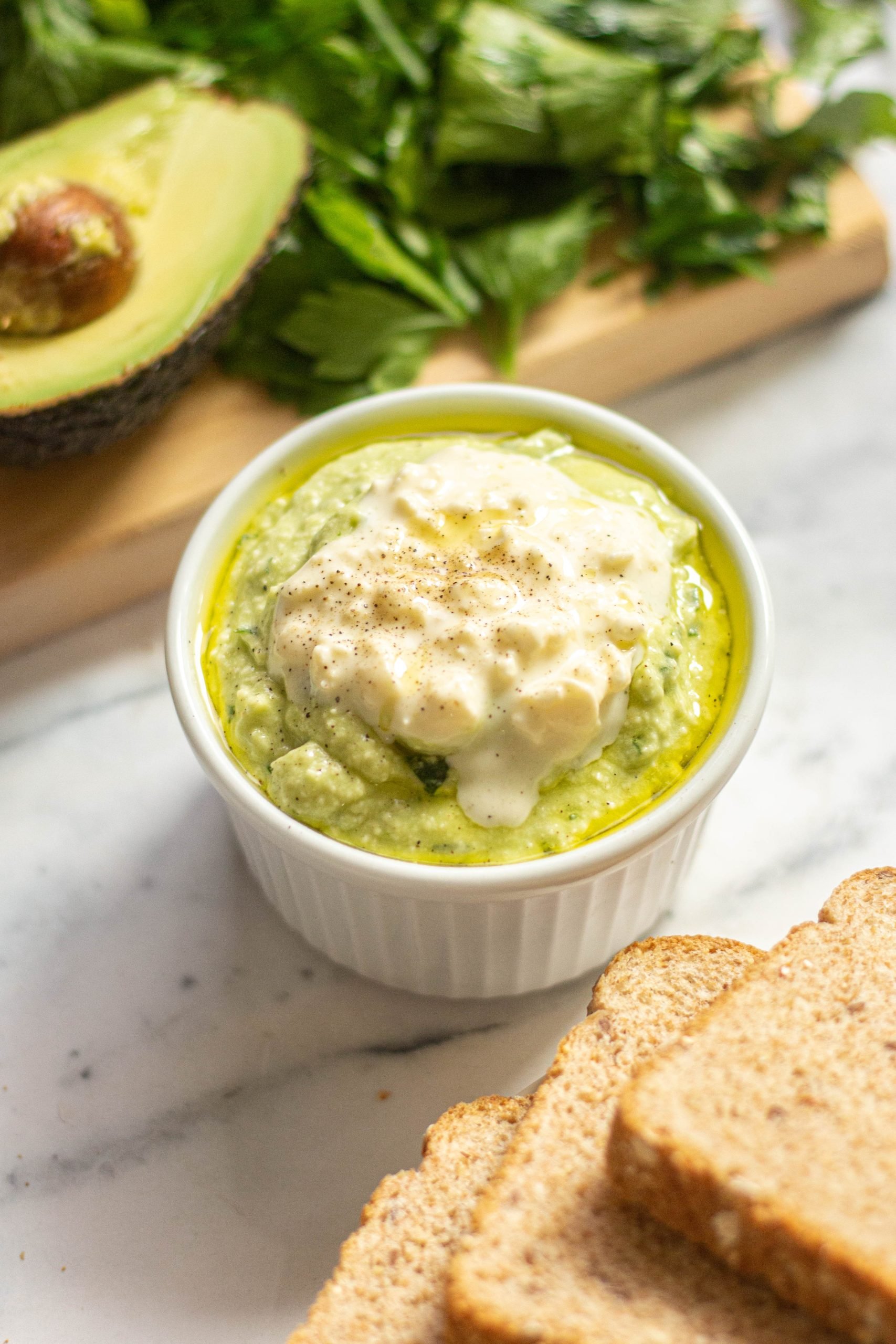 easy avocado cottage cheese dip 