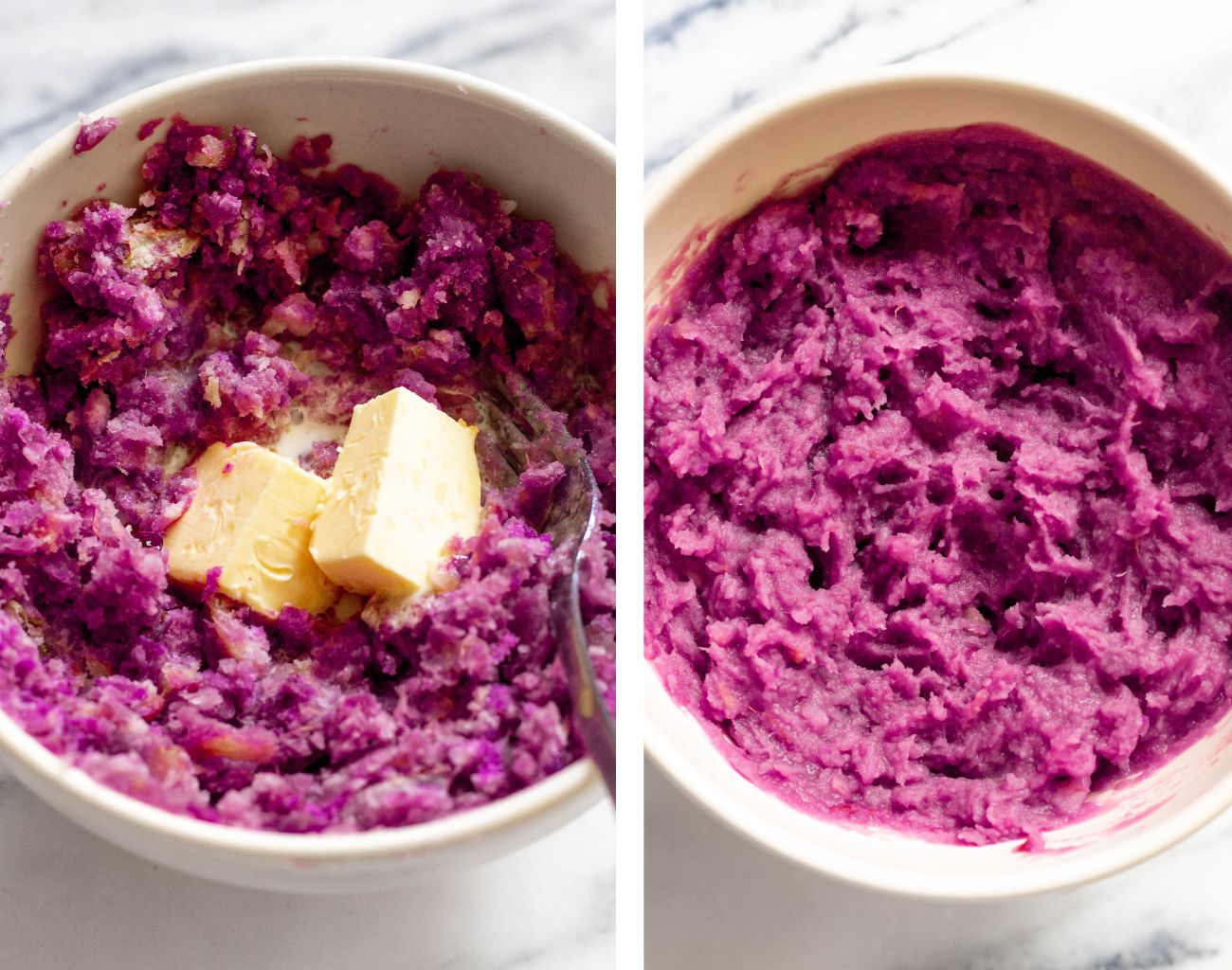 how to make mashed purple sweet potatoes