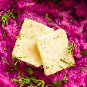 mashed purple sweet potatoes
