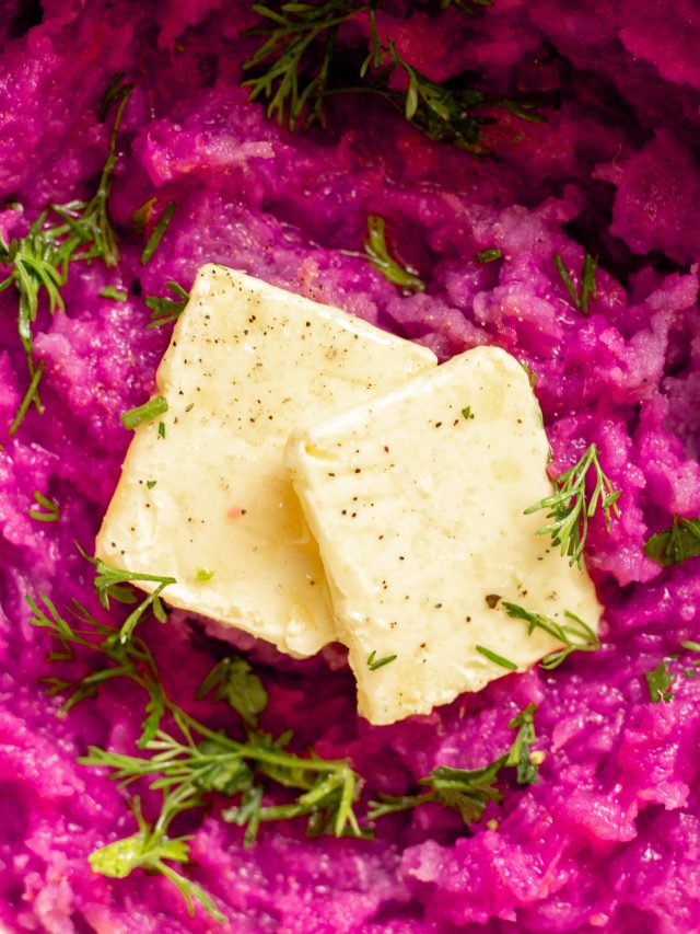 mashed purple sweet potatoes